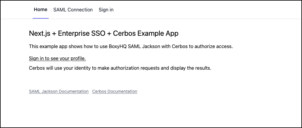 example app home