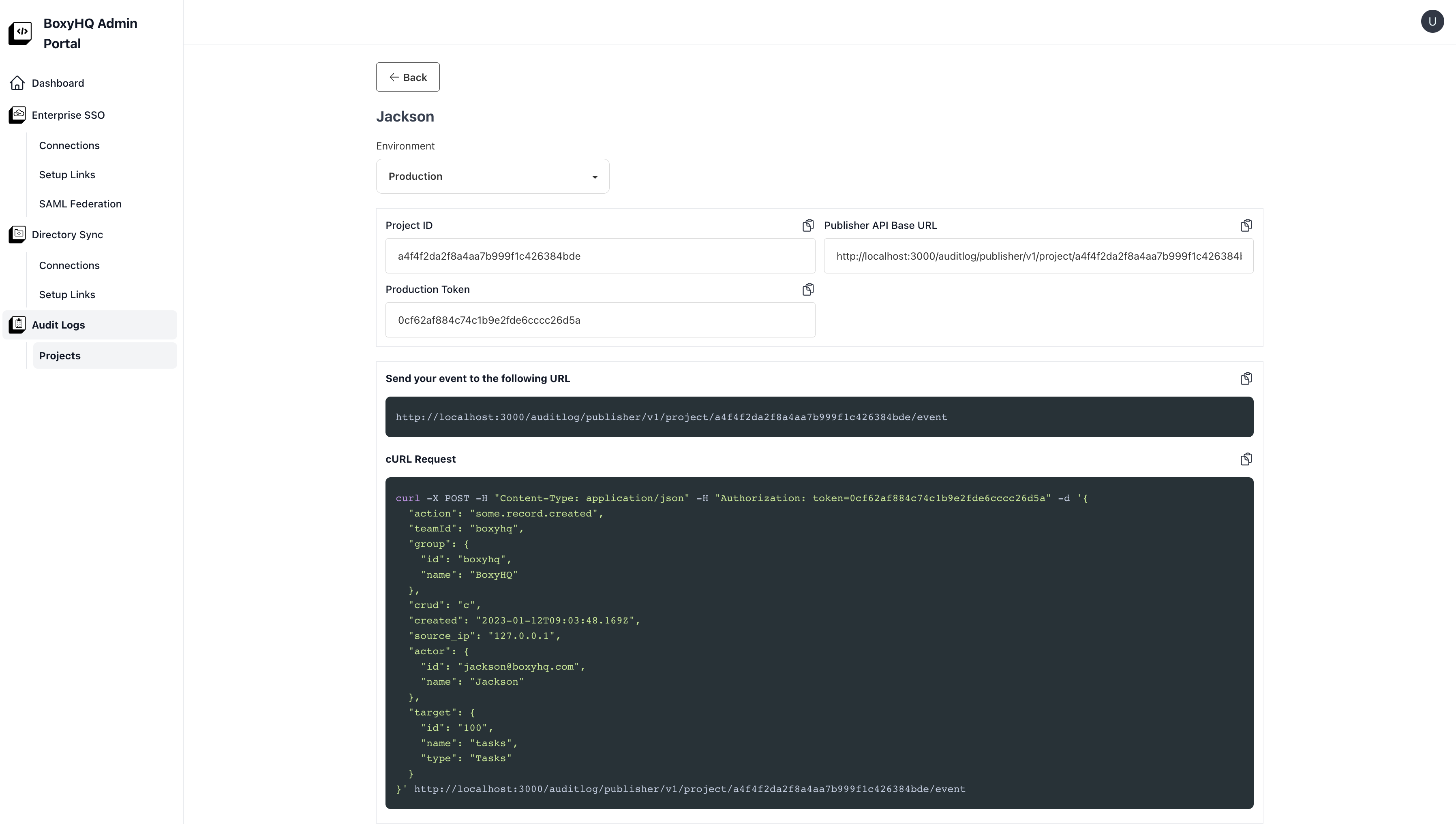 project info